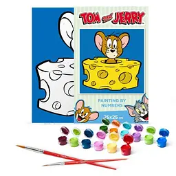 Картина за номерами для дітей WB "Tom and Jerry: Любитель сиру" 25х25 см - мініатюра 3