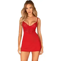 Пеньюар Obsessive Ingridia chemise & thong XL/2XL