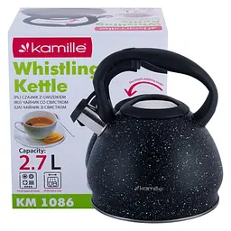 Чайник із свистком Kamille KM-1086 2,7 л чорний - мініатюра 8