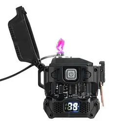 Ліхтар запальничка Multifunctional D54-2LED + BOX LCD Type-C (3+1 режими) - мініатюра 6