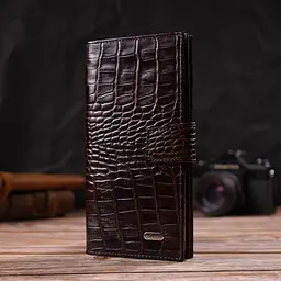 Чоловічий шкіряний гаманець Canpellini 9х18,7х1 см acs0025598 - мініатюра 6