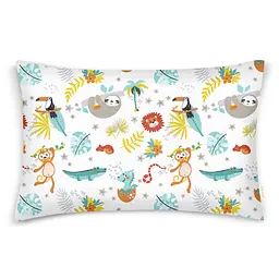 Дитяча постільна білизна в ліжечко JUNGLE ANIMALS, м'ята (AnimalsJungleMintBeige_98Cappuccino_140) - мініатюра 3