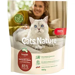 Сухий корм Mera Cats Nature Adult Insekt (Insekt) з комахами для дорослих котів всіх порід 400 г