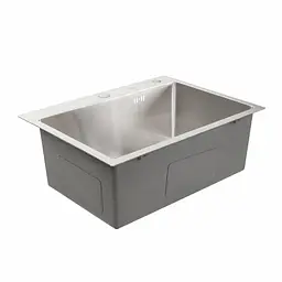 Кухонна мийка Platinum Handmade з нержавіючої сталі 3 мм прямокутна 60х45х22 см (SP000032266) - мініатюра 3