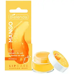 Бальзам-маска для губ Bielenda Lip Care Sleeping Mask Mango Mania 2 в 1, 10 г - мініатюра 2