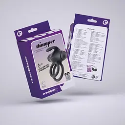 Віброкільце Crushious Thumper 8.5 см (чорний) - мініатюра 17