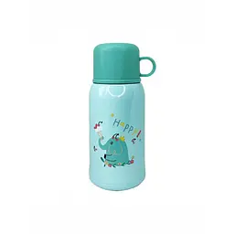 Термос-поїльник з силіконовою трубочкою MGZ-0318(Turquoise) чашкою, в чохлі з ремінцем, 550 мл - мініатюра 2