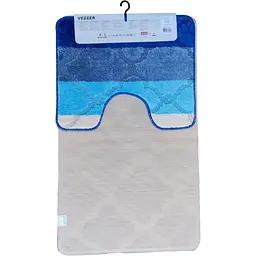 Набір килимків для ванної Vezzer Color line 60x100 та 60x50 см синій (VZC05246) - мініатюра 4
