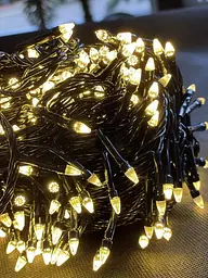 Гірлянда світодіодна Конус 240 LED гірлядна 5х0.6м від мережі Новорічна гірлянда для прикраси будинку Тепло біла - мініатюра 3