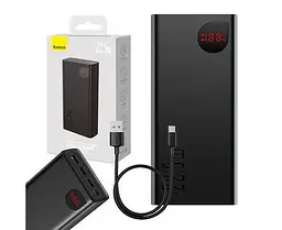 АКБ зовнішній - Умб Baseus Adaman Digital Display 400000 mAh 22.5 W Black (PPAD020001) - мініатюра 6