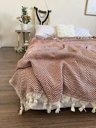 Покривало Zeintex Danmark бавовняне 200х230 см теракотове