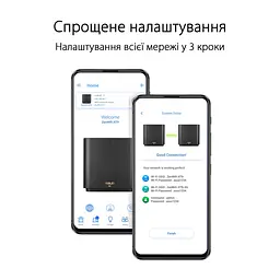 Система WiFi-Mesh ZenWiFi XT9 AX7800, 3xGE LAN, 1x2.5GE WAN, 1xUSB 3.2, 1 мод, чорний Asus teh0017201 - мініатюра 7