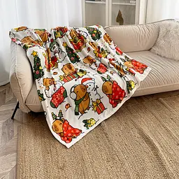 Плед фліс Капібарки і сніговики 150x200 см Love You 9118