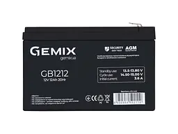 Акумулятор для ДБЖ/інвертора Gemix GB1212 - мініатюра 2