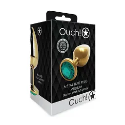 Анальна пробка Ouch! M, 7.1 см (зелений) - мініатюра 7