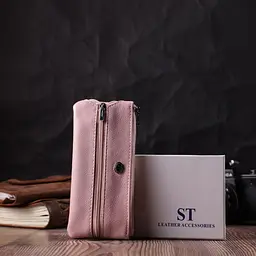 Стильна ключниця ніжного кольору із натуральної шкіри ST Leather 22510 рожева - мініатюра 10