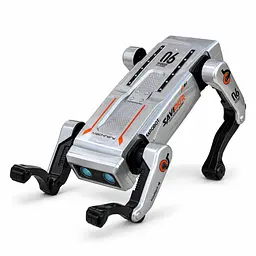 Інтерактивний собака-робот AI Robot DOG з пультом 2.4 GHz, програмуванням, музикою та трюками, Сріблястий - мініатюра 10