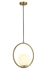Люстра світильник зі скляним плафоном Levistella 9163615-1 BRZ+WH