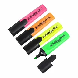 Набір текстових маркерів Edding Highlighter клиноподібних 2-5 мм 4 шт. (e-345/4/SE) - мініатюра 2
