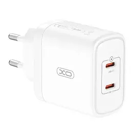 Зарядний пристрій 50W заряджання Fast Charger XO CE08 EU PD50W 2xType-C