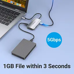 Хаб USB 3.1 Type-C - 3хUSB 3.0/SD/TF/PD 100W 6-in-1 Vention (TNHHB) - мініатюра 7