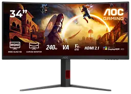 Монiтор 34" AOC CU34G4Z Black - мініатюра 1