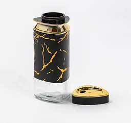 Органайзер набір Condiment Set для спецій на підставці з 4 баночками для спецій по 120 мл Чорний - мініатюра 3