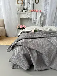 Покривало Zeintex Palermo махрове бавовняне сіре