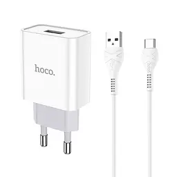 Сітчастий зарядний пристрій HOCO C81A Asombroso single port charger set(Type-C) білий
