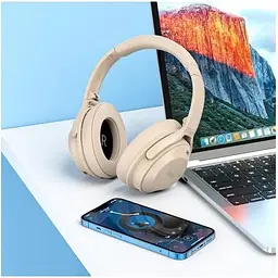 Навушники бездротові Hoco W37 Sound Active Noise Reduction золотисті 6931474790439 - мініатюра 3