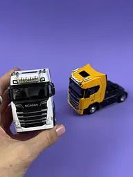 Трейлер металопластиковий тагяч фура головка сканія Scania автопром AP7539AB бат, світло, звук, у короб.15*7*10см - мініатюра 3