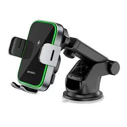 Автотримач для телефона з БЗП WIWU FREELANDER Car Wireless Charger CH-313 Black (6976195097351) - мініатюра 3