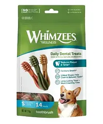 Натуральні ласощі для зубів собак WHIMZEES Dental Treats Toothbrush S 14 шт. - мініатюра 1