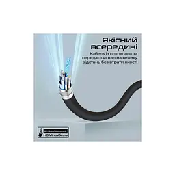 Кабель мультимедійний Promate HDMI M - HDMI M V2.0 чорний 15 м (prolink4k60-15m) - мініатюра 7
