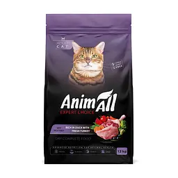 Сухий корм Animall Cat Duck and Fresh Turkey для дорослих котів зі свіжою індичкою та качкою 12 кг