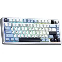 Клавіатура Aula F75 MAX Wireless Gasket Keyboard Reaper Switch 2.4G/BT EN/UA White (6978080501158) - мініатюра 3
