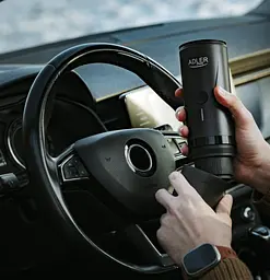 Портативна кавоварка Adler AD 4400 акумулятор 7500 мАг тиск 20 бар живлення від USB для мелених зерен та капсул Nespresso - мініатюра 9