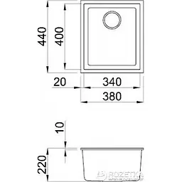 Кухонна мийка Elleci Q 100 Under top aluminium 79 - мініатюра 2
