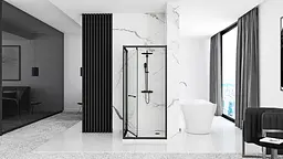 Душова кабіна Rea Space IN black 90x90 REA-K8881, Чорний матовий, Універсальна - мініатюра 3