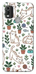 TPU чохол Demsky Cats pattern для Nokia C21 Plus