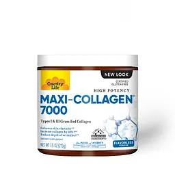 Вітаміни та мінерали Country Life Maxi-Collagen type 1and3 + C and A + Biotin, 213 грам