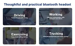 Бездротова Bluetooth-гарнітура G5 з мікрофоном, шумозаглушенням і зарядним кейсом Гарнітура для водіїв - мініатюра 10
