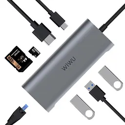Перехідник HUB WIWU Alpha 831HRT Grey