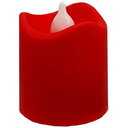 Декоративна свічка LED з полум'ям Bambi 12-67C(Red) 4 см, червоний