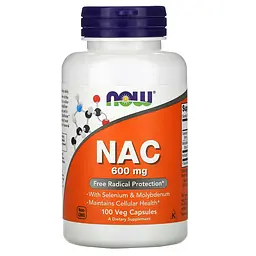 NOW N-ацетилцистеїн NAC 600 мг - 100 капсул