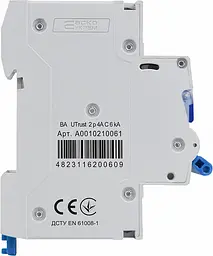 Модульний автоматичний вимикач 2р - 4А - С - UTrust АСКО-УКРЕМ (A0010210061) - мініатюра 5