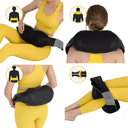 Накидка-масажер 4FIZJO Shiatsu Ultra+ для шиї та спини, акумуляторна 4FJ0611 Black/Grey (P-5907739319098) - мініатюра 4