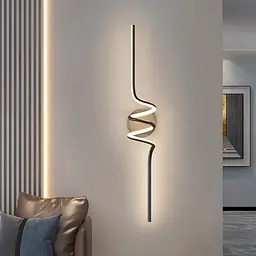 Настінний чорний LED світильник в стилі модерн Line F WM 28/600