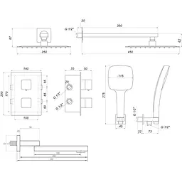 Душова система Globus Lux GLM-505N-BB-TT-SMART - мініатюра 2