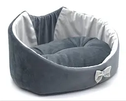 Лежак для собак та котів Zoo-hunt Містик-котик сірий №2 370х490х185 мм
